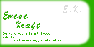 emese kraft business card